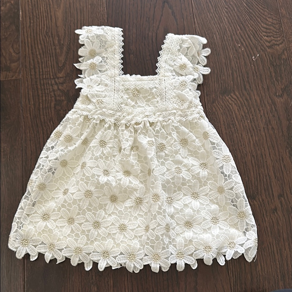 Rare Editions Ivory Lace Dress